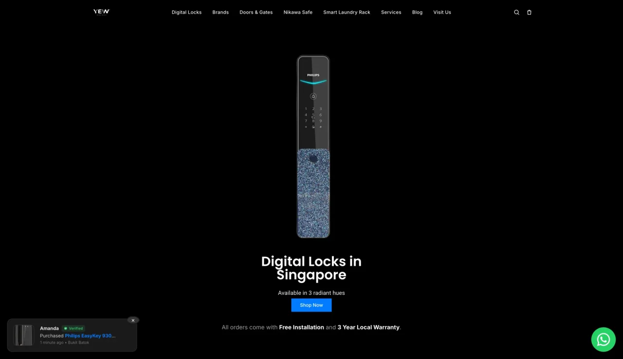 Yew Digital Lock website project